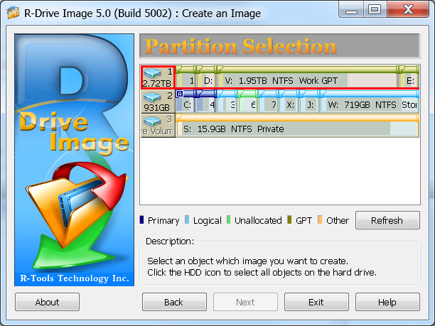 Click to view R-Drive Image 4.7 screenshot